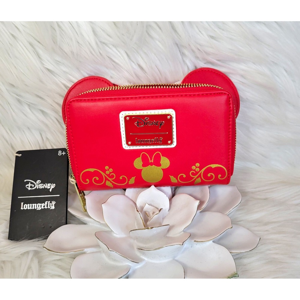 Minnie Mouse Exclusive Christmas Santa Suit Cosplay Mini Wallet Loungefly NWT